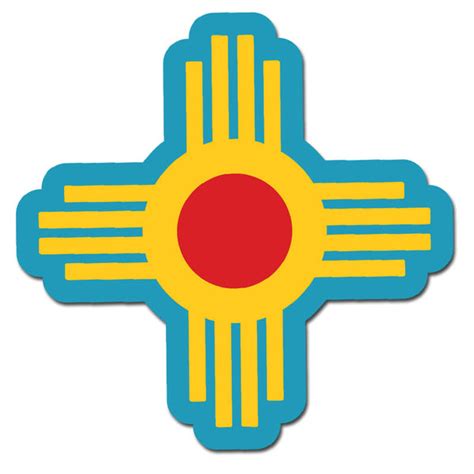 Turquoise Nm Zia Vinyl Sticker New Mexico Zia Symbol Guerrilla