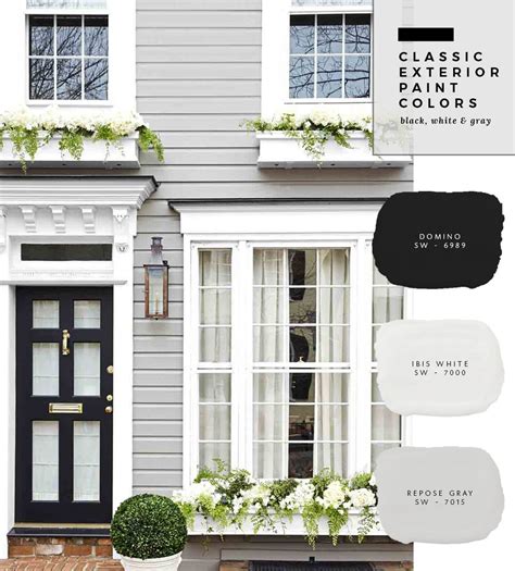 Classic Exterior Paint Colors Black White And Gray Room For Tuesday