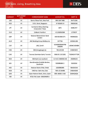 An example of a swift code is this one for dbs/posb bank branch in singapore: Fillable dbs swift code - Edit, Print & Download Templates ...