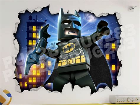 Lego Batman 3d Look Wall Vinyl Sticker Poster Marvel Dc