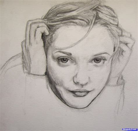 When drawing the face the horizontal lines also act as markers to tell you where to put the hairline, mouth, and ears. How to Draw Realistic Faces, Draw Real Faces, Step by Step, Realistic, Drawing Technique, FREE ...