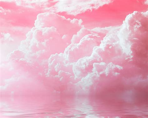 Pink Sky Amazing Pink Clouds Water Sky Nature Hd Wallpaper A R T