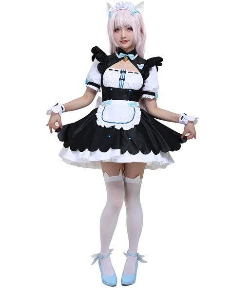 Buy Cosplayfm Women‘s Cosplay Costume Maid Lolita Dress With Apron