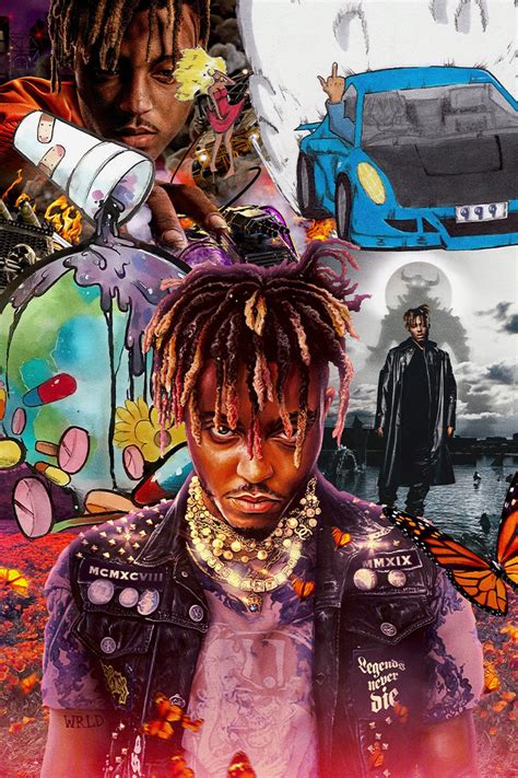 Juice Wrld Collage In 2020 Collage Making Wallpaper A
