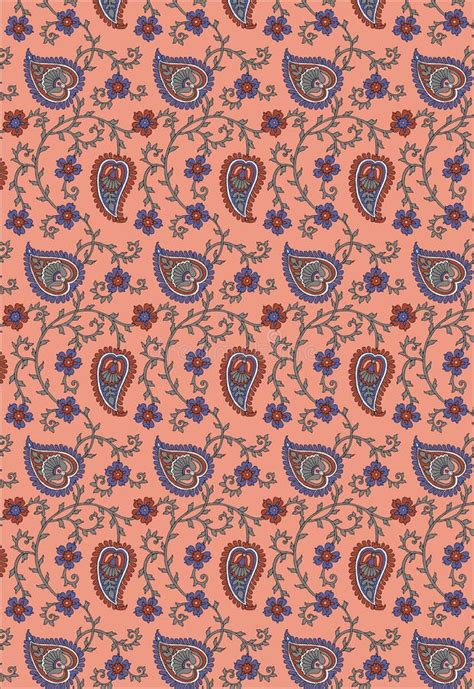 Background Pattern Design Art For Print Indian Traditional Textile
