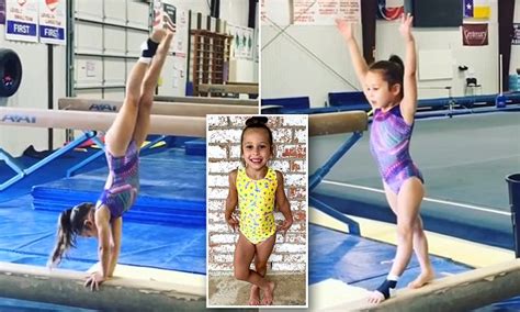 Five Year Old Gymnast Gets Instagram Famous For Her Skills Daily Mail