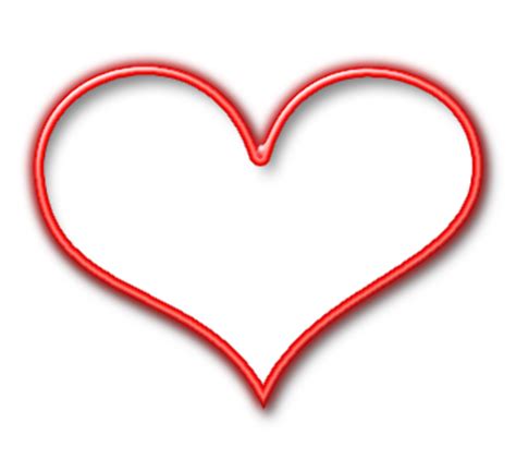 Red Heart Outline Png Png Mart