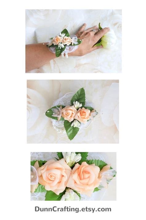 Beautiful Peach Roses For This Elegant Corsage Ideal For A Peach