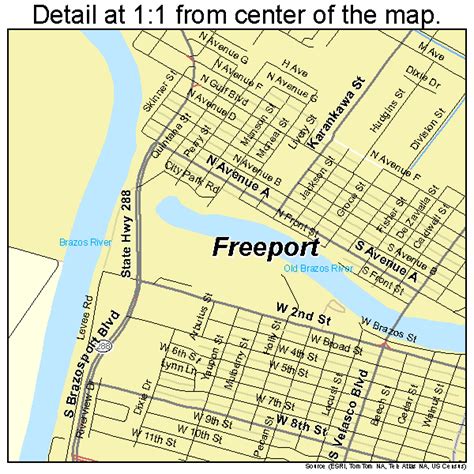 Freeport Texas Street Map 4827420