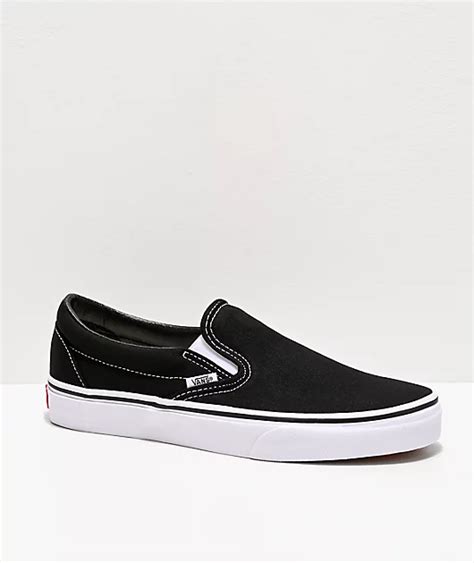 Vans Classic Slip On Black And White Shoes