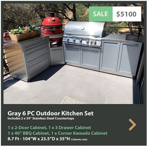 4 Life Outdoor Inc Stainless Steel Modular Outdoor Kitchen Cabinets