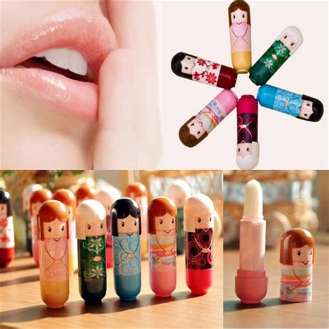 Unique Fun Dolls Shape Lip Balm Lipstick Pure Natural Moisturized Lip