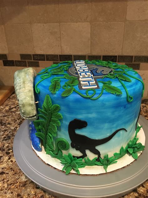 Jurassic World Velociraptor Cake Dinosaur Birthday Cakes Dinosaur