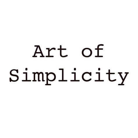 Art Of Simplicity