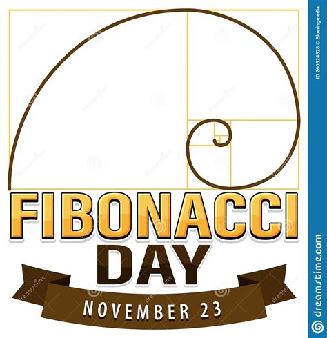 Fibonacci Day Poster Design Stock Vector Illustration Of Poster Math
