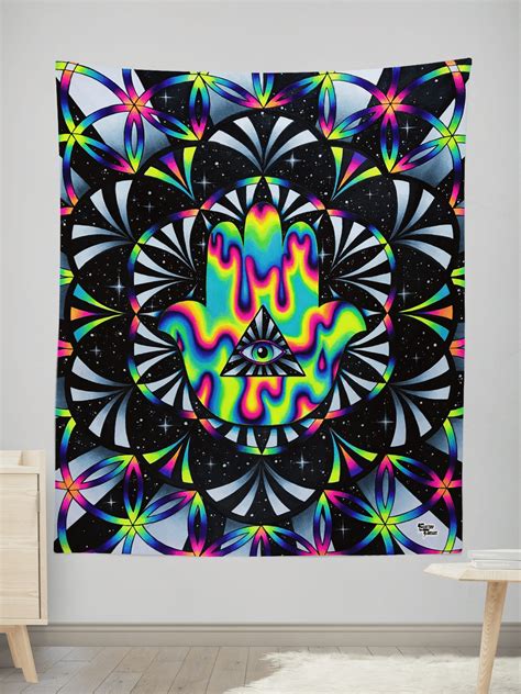 Trippy Hamsa Tapestry Trippy Painting Trippy Drawings Trippy Tapestry