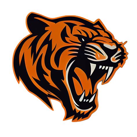 Tiger Logo Simple And Colorful Illustration Transparent Background