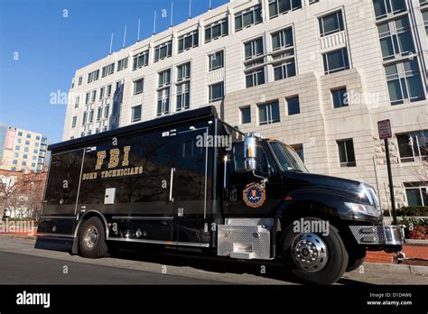 Fbi Bomb Technician Truck Parked In Front Of Fbi Field Office