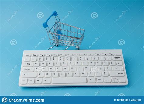 Download 5,131 computer trolley stock illustrations, vectors & clipart for free or amazingly low rates! Empty Groceries Trolley With Keyboard On Blue Background ...