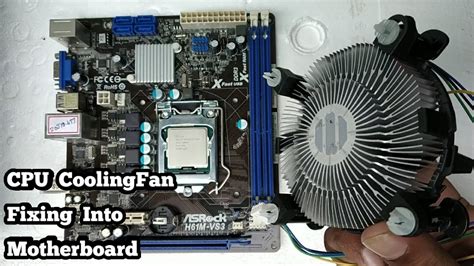 How To Install Cpu Cooling Fan On Motherboard Fixing Locking Type Cpu