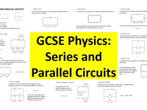 Gcse Physics Series And Parallel Circuits Lesson Powerpoint Teaching