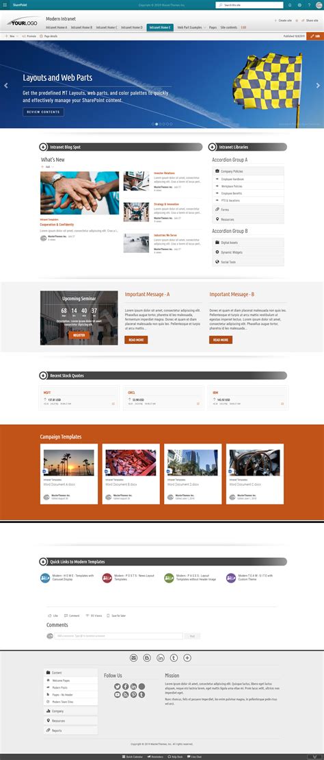 Intranet Template Free