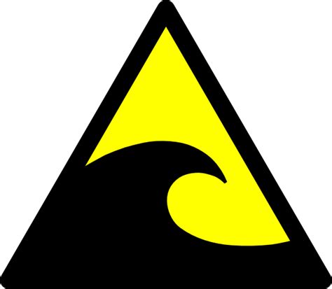 These pinnipeds are native to the west coast and they live in coastal waters and on beaches, docks, buoys. Tsunami Hazard Sign Clip Art at Clker.com - vector clip ...