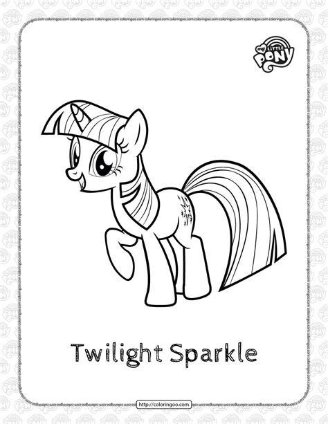 Printable Mlp Twilight Sparkle Coloring Page Coloring Pages For Girls