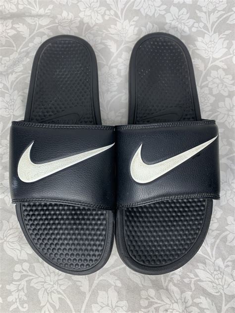 Nike Benassi Swoosh Slide Black White Slides 312618 0 Gem