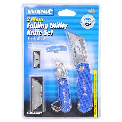 Kincrome 2 Piece Folding Utility Knife Set Bunnings Warehouse