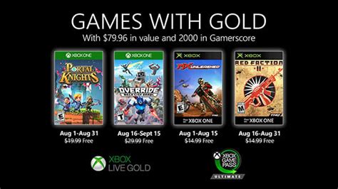 Xbox Live Gold Free Games For August 2020 Announced Gematsu
