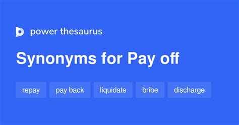 Pay Off Synonyms 820 Words And Phrases For Pay Off