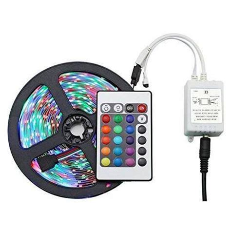 Rgb Multicolor Led Strip Lightwith Adapter And Remote Control 5m Rgb