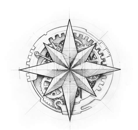Compass Rose Coloring Page Sketch Coloring Page