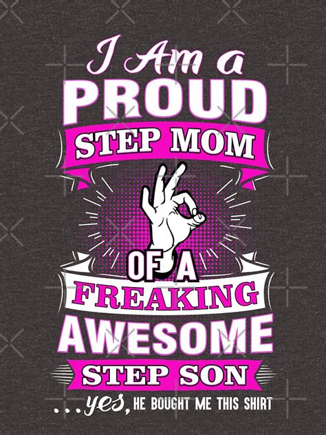 i m a proud step mom of awesome step son funny t pullover hoodie by japaneseinkart redbubble