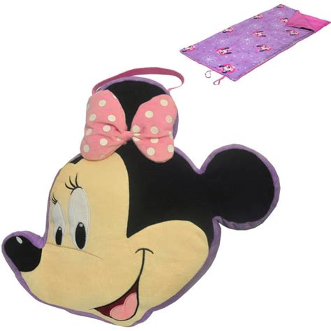 Disney Minnie Mouse On The Go Pillow And Sleeping Bag Set