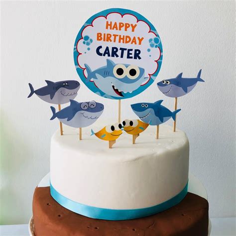 Parents are throwing baby shark birthday parties and the decorations are so stinking cute. Super Simple Songs Baby Shark Cake Topper/ Birthday Cake ...