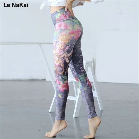 Buy Le Nakai Retro Floral Printed Yoga Legging For