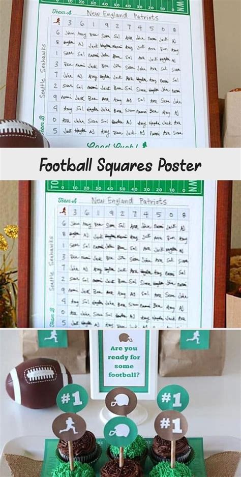 Free Printable Football Squares Poster Perfect For A Super Bowl Party