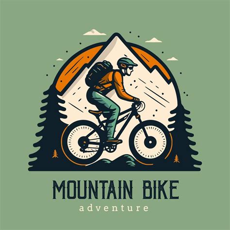 Mountain Bike Logo Set Collection Bicycle Downhill Vintage Logo Label