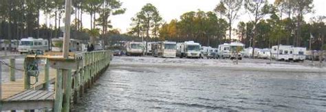 It's a delightful little park. From the dock at Ho Hum RV-Park in Carrabelle