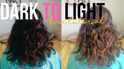 Black To Light Brown Hair Without Bleach Hair Tutorial Youtube