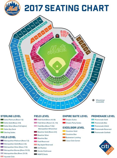 Citi Field Seating Chart With Rows And Seat Numbers
