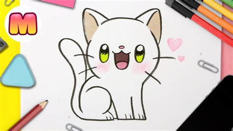 Como Dibujar Un Gato Kawaii Dibujos Kawaii Faciles Aprender A