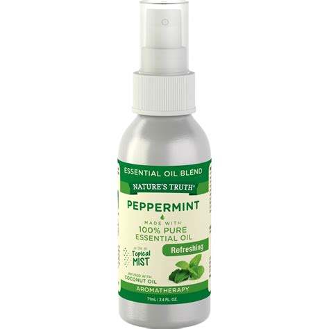 Natures Truth Peppermint Essential Oil Mist Spray Blend 24 Oz