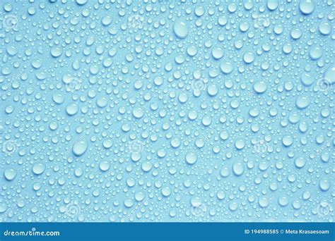 Abstract Water Droplets On The Blue Background Stock Image Image Of