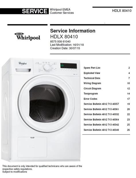 Whirlpool Washer Dryer Combo Manual