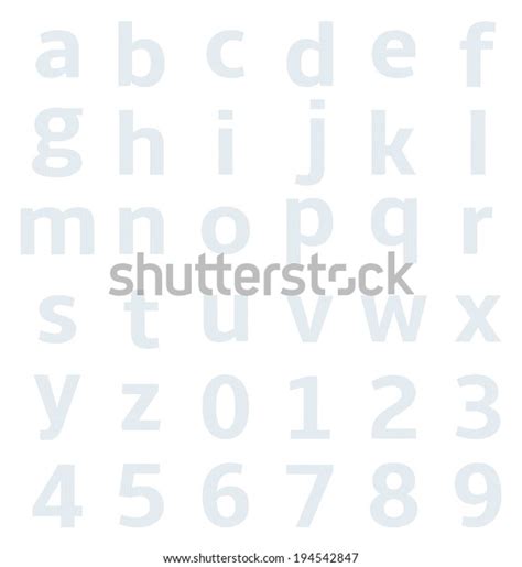 Lowercase Alphabet Graph Paper Stock Illustration 194542847