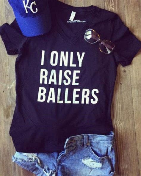 I Only Raise Ballers V Neck Shirt Baseball Tanks Baseball Sister