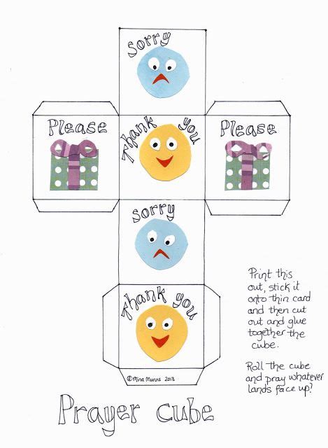 The lesson plan and worksheets can be downloaded in pdf format below. Prayer Cube for 3-5s (or any age!) | Sunday school crafts, School prayer, Sunday school activities